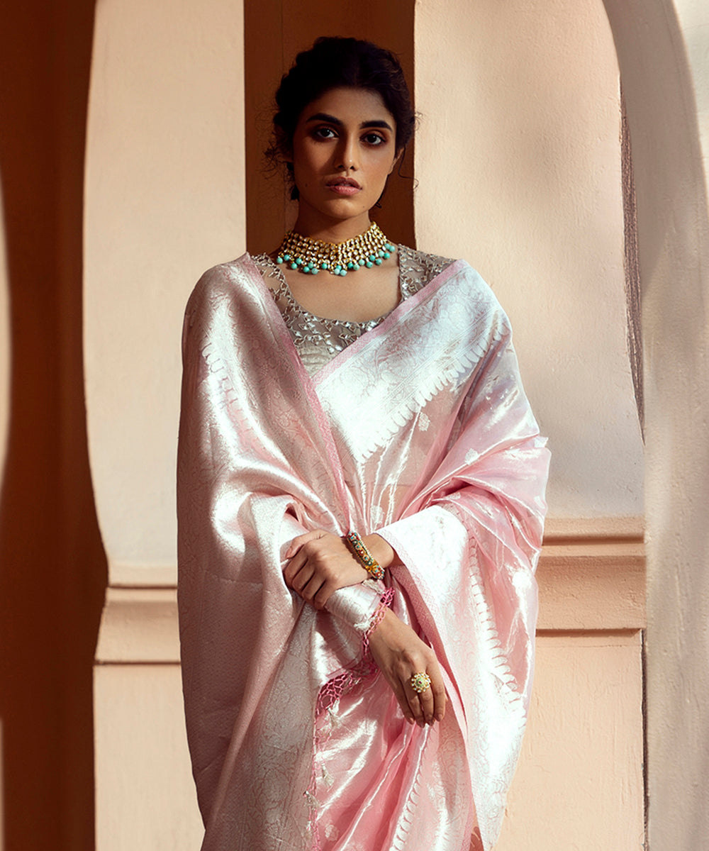 Handloom_Baby_Pink_Tissue_Silk_Banarasi_Saree_with_Kadhwa_Zari_Booti_WeaverStory_01
