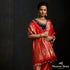 Handwoven_Banarasi_saree_in_red_with_broad_floral_border_WeaverStory_01