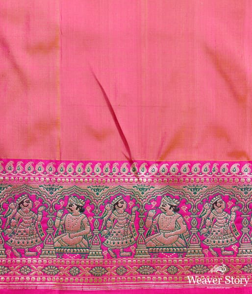 Orange_and_pink_kimkhab_shikargah_with_meenakari_mughal_border_WeaverStory_05