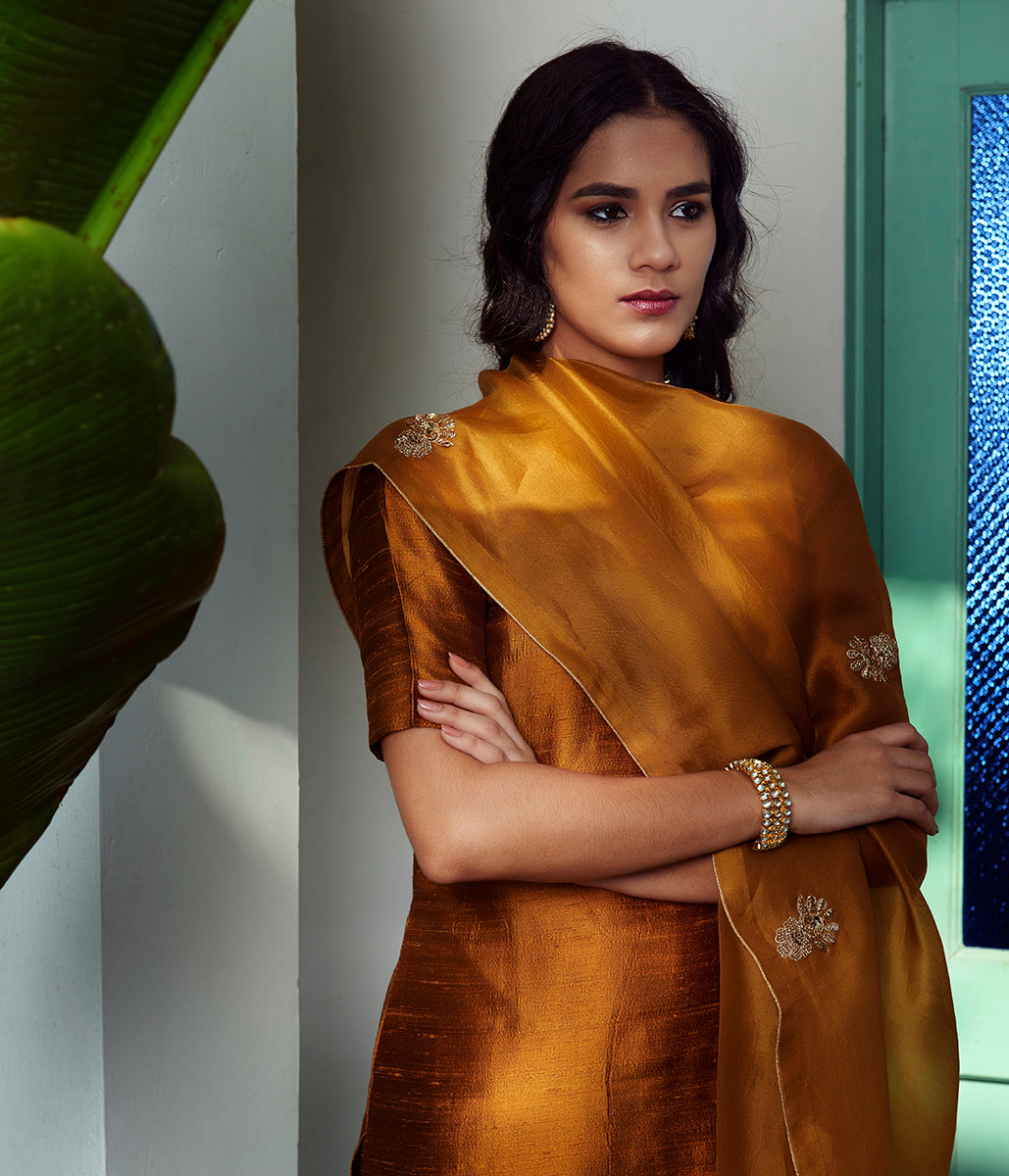 Hand_embroidered_raw_silk_suit_in_golden_mustard_color_with_Hand_embroidery_WeaverStory_01