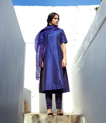 Hand_embroidered_raw_silk_suit_in_navy_blue_color_with_Hand_embroidery_dupatta_and_silk_pants_WeaverStory_02