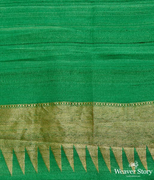 Green_tusser_silk_and_georgette_saree_with_sona_rupa_zari_boota_WeaverStory_05