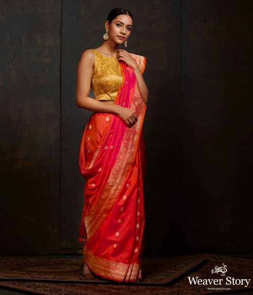 Pink_and_Orange_dual_tone_kadhwa_banarasi_saree_with_brocade_blouse_WeaverStory_02