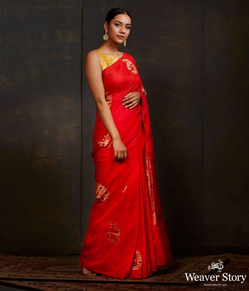 Red_katan_silk_saree_with_meenakari_WeaverStory_02