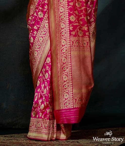 Pink_katan_silk_kadhwa_jangla_with_meenakari_WeaverStory_04