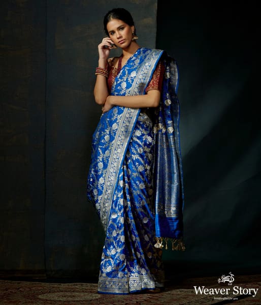 Royal_Blue_Banarasi_jangla_with_sona_rupa_zari_WeaverStory_02