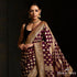 Wine_banarasi_georgette_saree_with_zari_motifs_WeaverStory_01