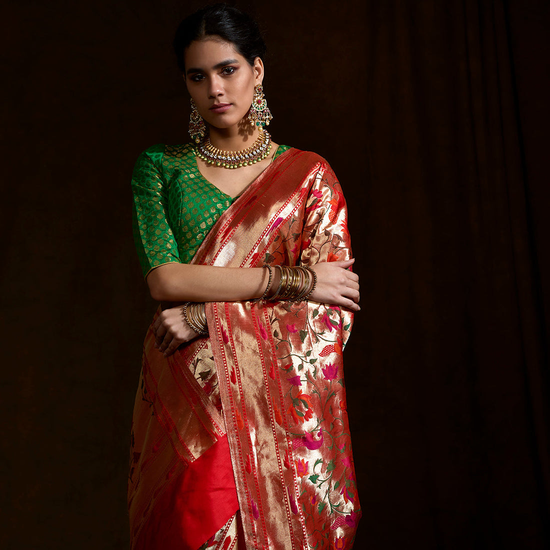Handwoven_Banarasi_Paithani_saree_with_meenakari_WeaverStory_01