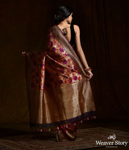 Wine_and_Copper_kimkhab_saree_with_meenakari_jaal_WeaverStory_03