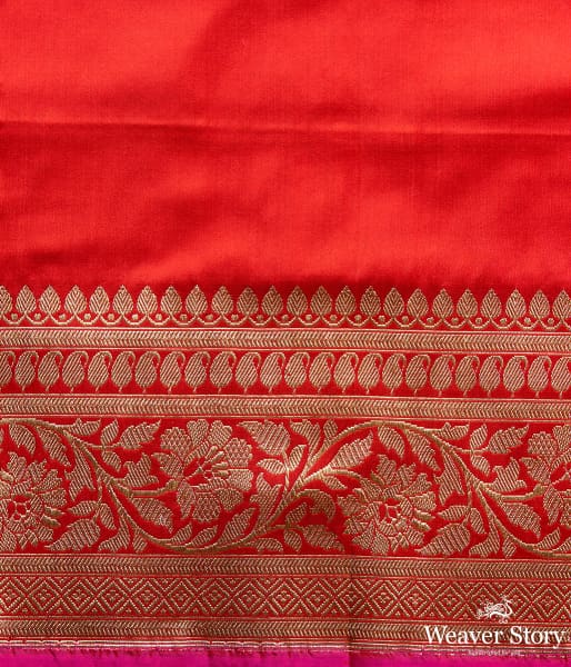 Handwoven_Red_Kadhwa_Jangla_with_Meenakari_and_Pink_Selvedge_WeaverStory_05