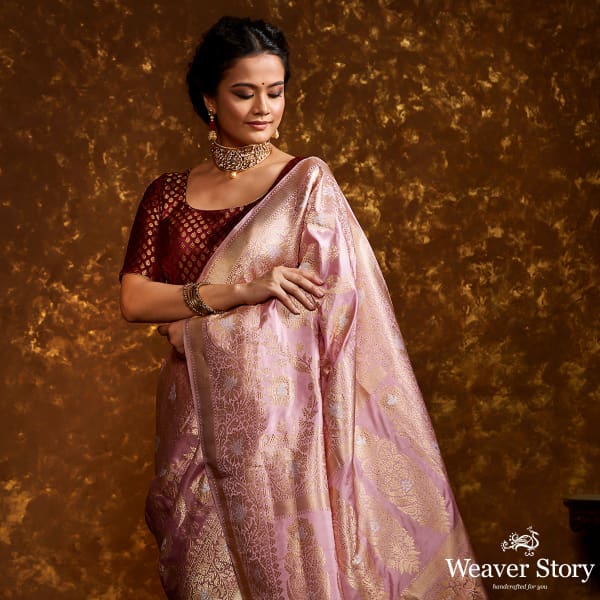 Blush_Pink_Handwoven_Sona_Rupa_Kadhwa_Jangla_Saree_WeaverStory_01