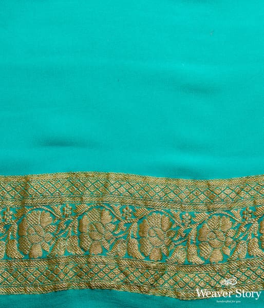 Handwoven_Banarasi_Georgette_Saree_in_Blue_with_Kadhwa_Booti_WeaverStory_05