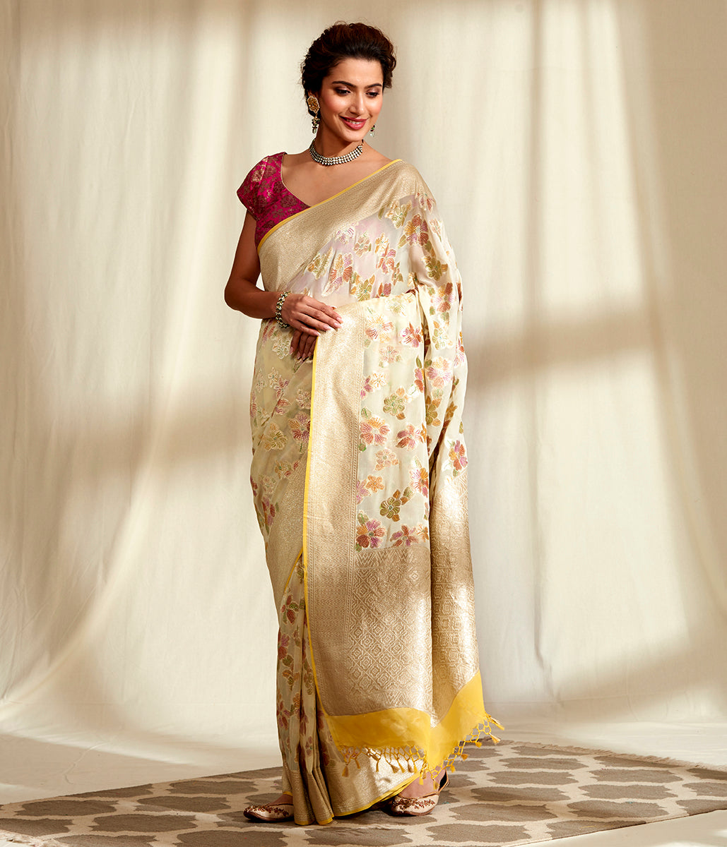Handwoven_Beige_and_Gold_Hand_Brush_Dyed_Saree_WeaverStory_02