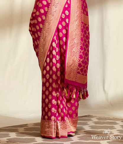 Handwoven_Banarasi_Georgette_Saree_in_Pink_WeaverStory_04