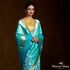 Blue_Handwoven_Banarasi_with_Gold_and_Silver_Zari_Jaal_WeaverStory_01