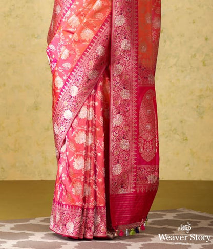 Handwoven_Pink_and_Orange_Banarasi_Jangla_with_Bright_Pink_Border_and_Pallu_WeaverStory_04