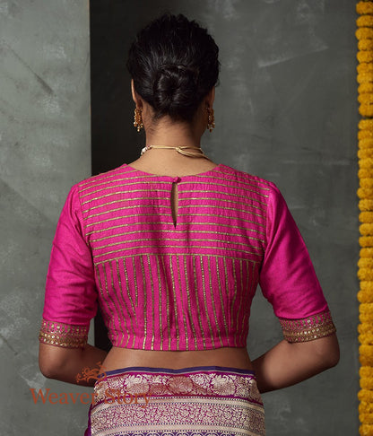 Pink_Matka_Silk_Blouse_with_Hand_Embroidered_Gota_and_Aari_Work_WeaverStory_04