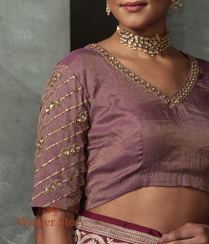 Onion_Pink_Tissue_Chanderi_Blouse_with_Hand_Embroidered_Gota_and_Zardozi_Detailing_WeaverStory_03