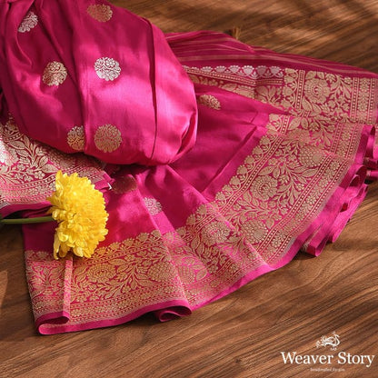 Handwoven_Pink_Banarasi_Kadhwa_Booti_Dupatta_WeaverStory_01