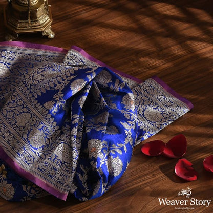 Handwoven_Blue_Sona_Rupa_Kadhwa_Jangla_Dupatta_with_Meenakari_WeaverStory_01