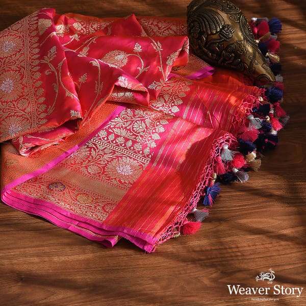 Handwoven_Pink_and_Orange_Kadhwa_Jangla_Dupatta_with_Sona_Rupa_Zari_WeaverStory_01