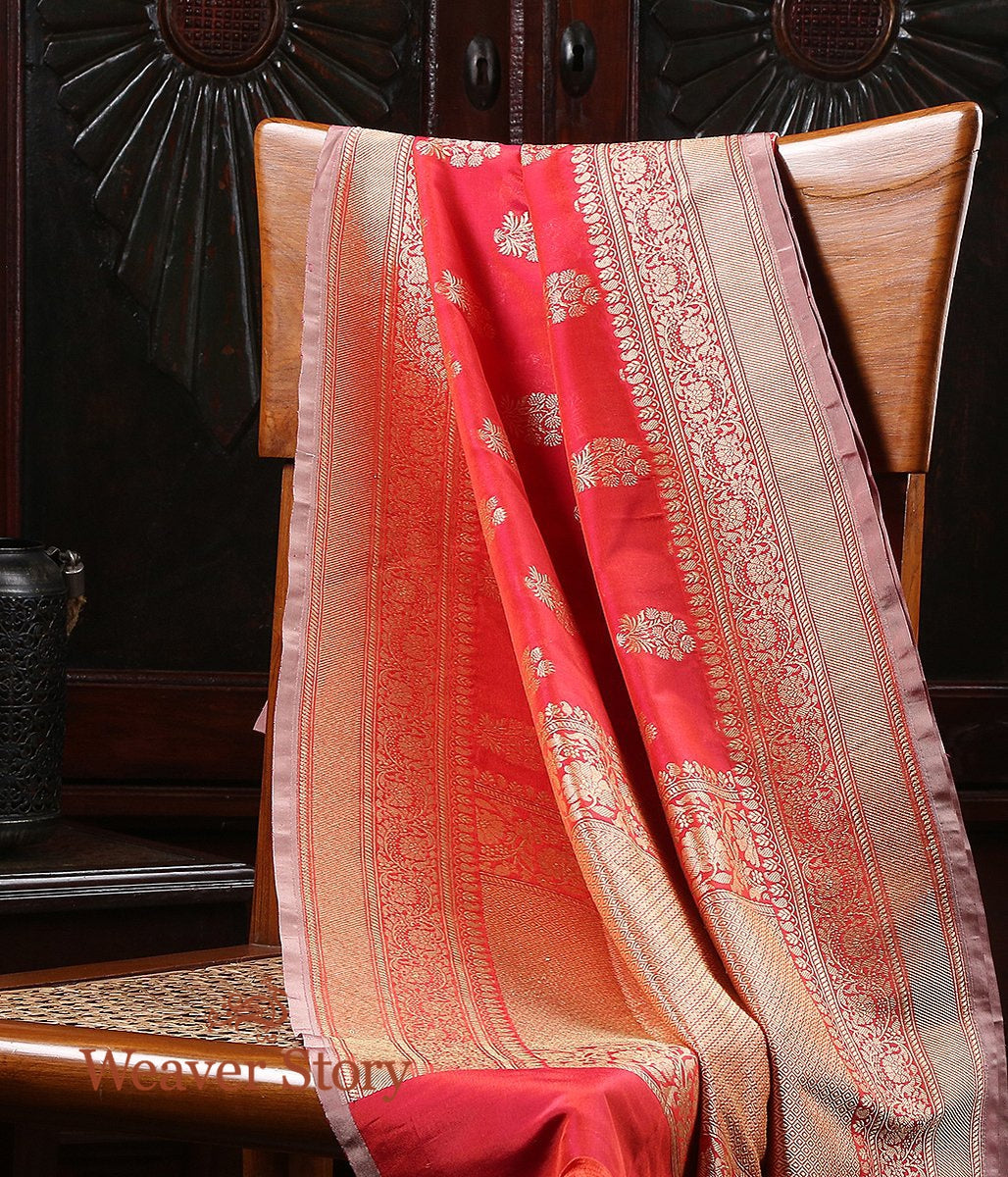 Handloom_Red_Katan_Georgette_Banarasi_Dupatta_WeaverStory_01