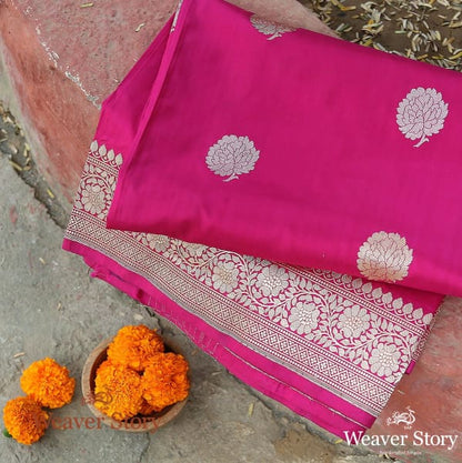 Handwoven_Pink_Katan_Silk_Dupatta_with_Kadhwa_Booti_WeaverStory_01