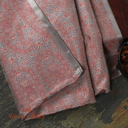 Handloom_Grey_Jamawar_Fabric_with_Woven_Paisleys_WeaverStory_01