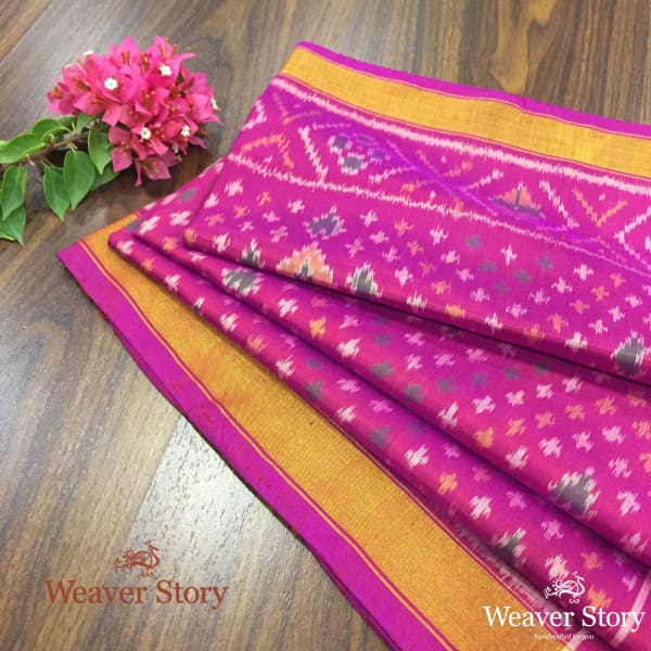 Handwoven_Rajkot_Patola_Silk_Dupatta_in_Pink_WeaverStory_01