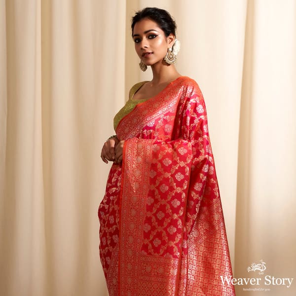 Hanwoven_Pink_Sona_Rupa_Cutwork_Jangla_Saree_WeaverStory_01