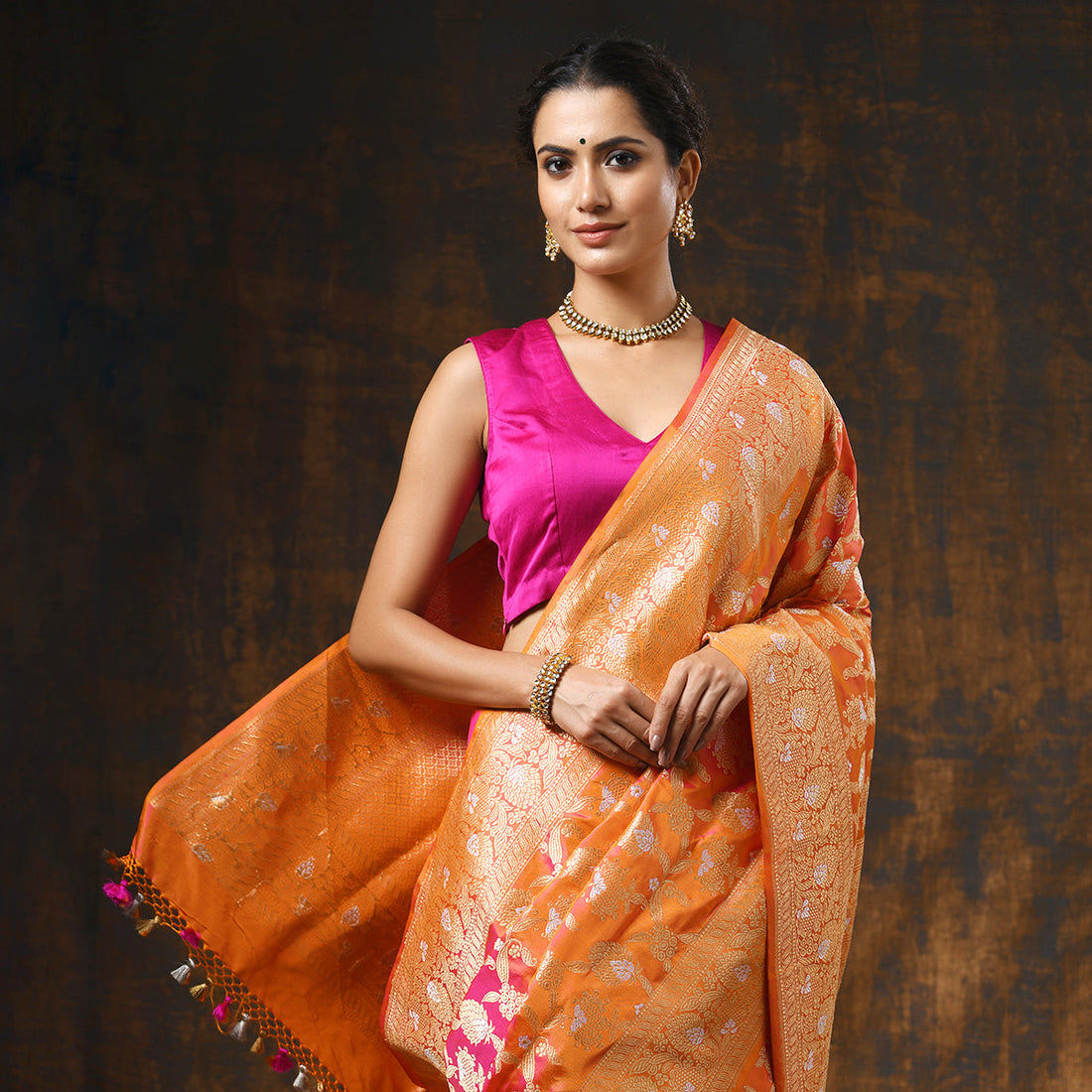 Handloom_Banarasi_Jangla_in_Orange_with_Sona_Rupa_Zari_WeaverStory_01