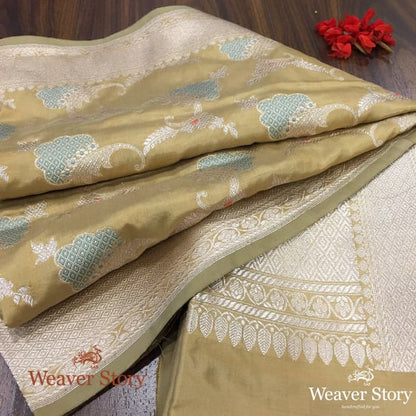 Handwoven_Olive_Meenakari_Kadhwa_Banarasi_Dupatta_WeaverStory_01