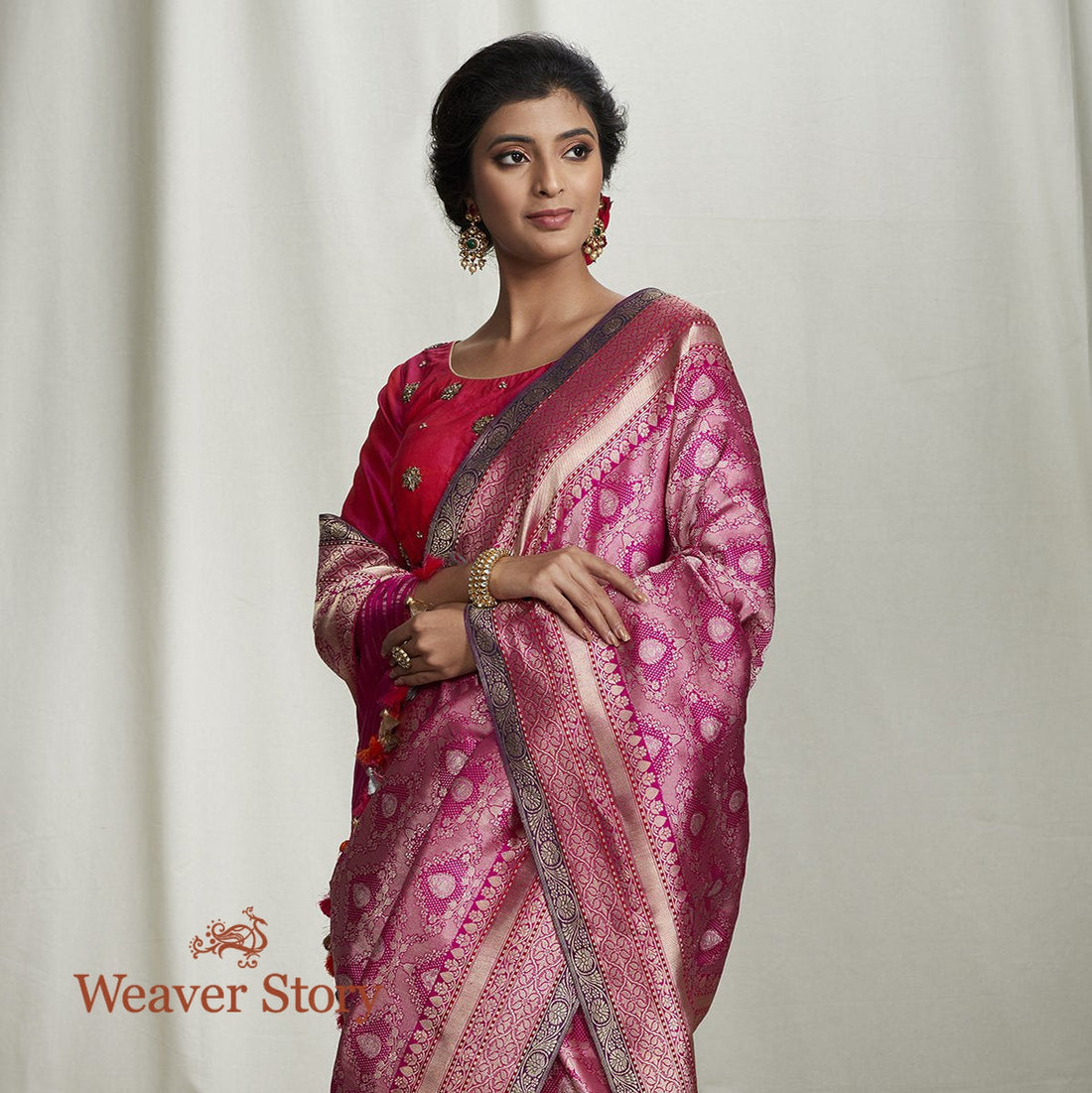 Handloom_Pink_Zari_Kimkhab_Saree_with_Meenakari_Border_WeaverStory_01