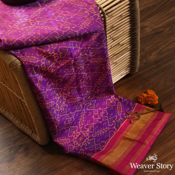 Handwoven_Purple_and_Pink_Patola_Dupatta_WeaverStory_01