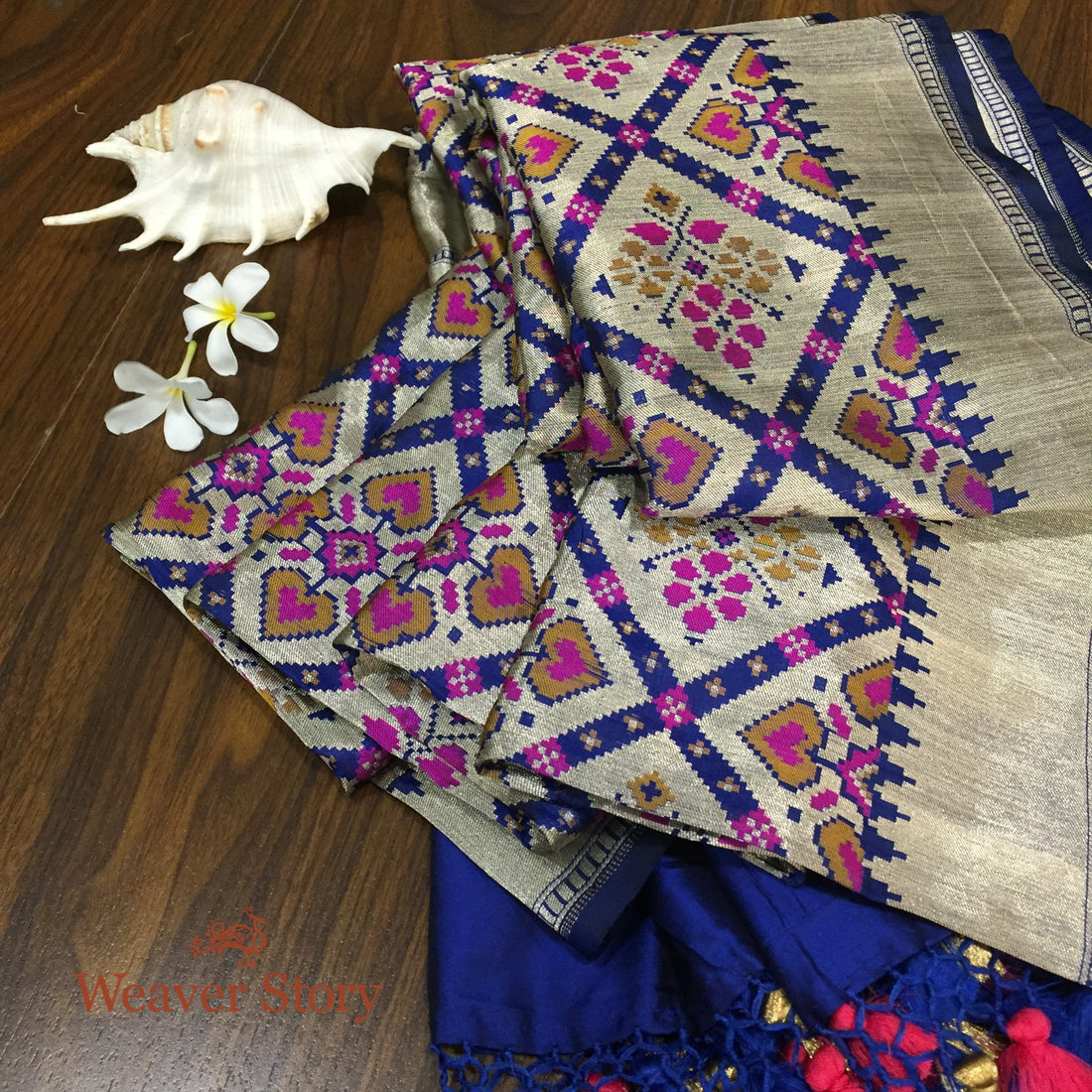 Handloom_Blue_Banarasi_Patola_Dupatta_with_Zari_Base_WeaverStory_01