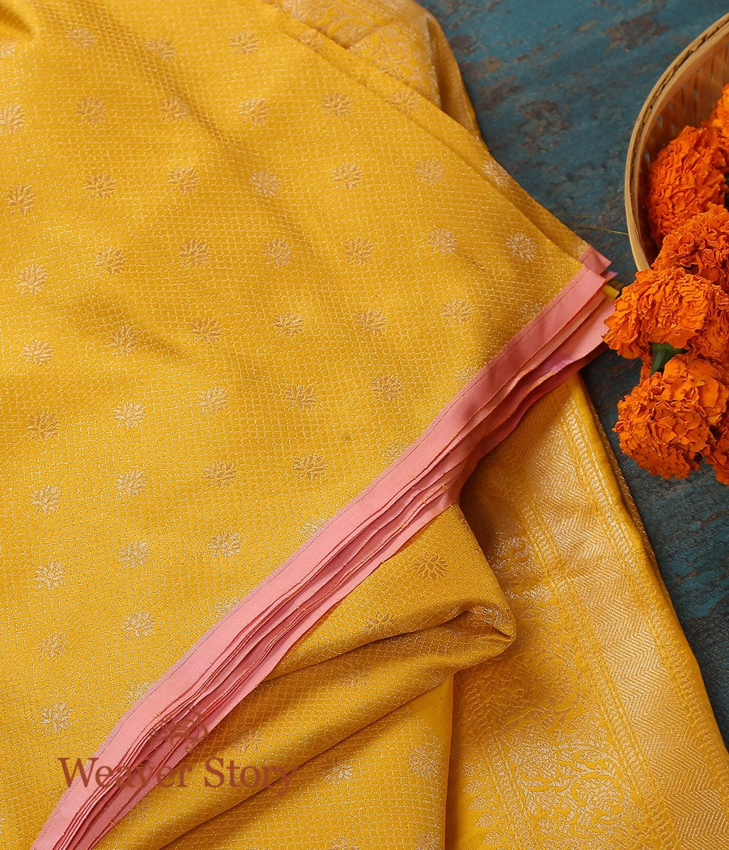 Yellow_Handloom_Tanchoi_Banarasi_Lehenga_with_Border_WeaverStory_01