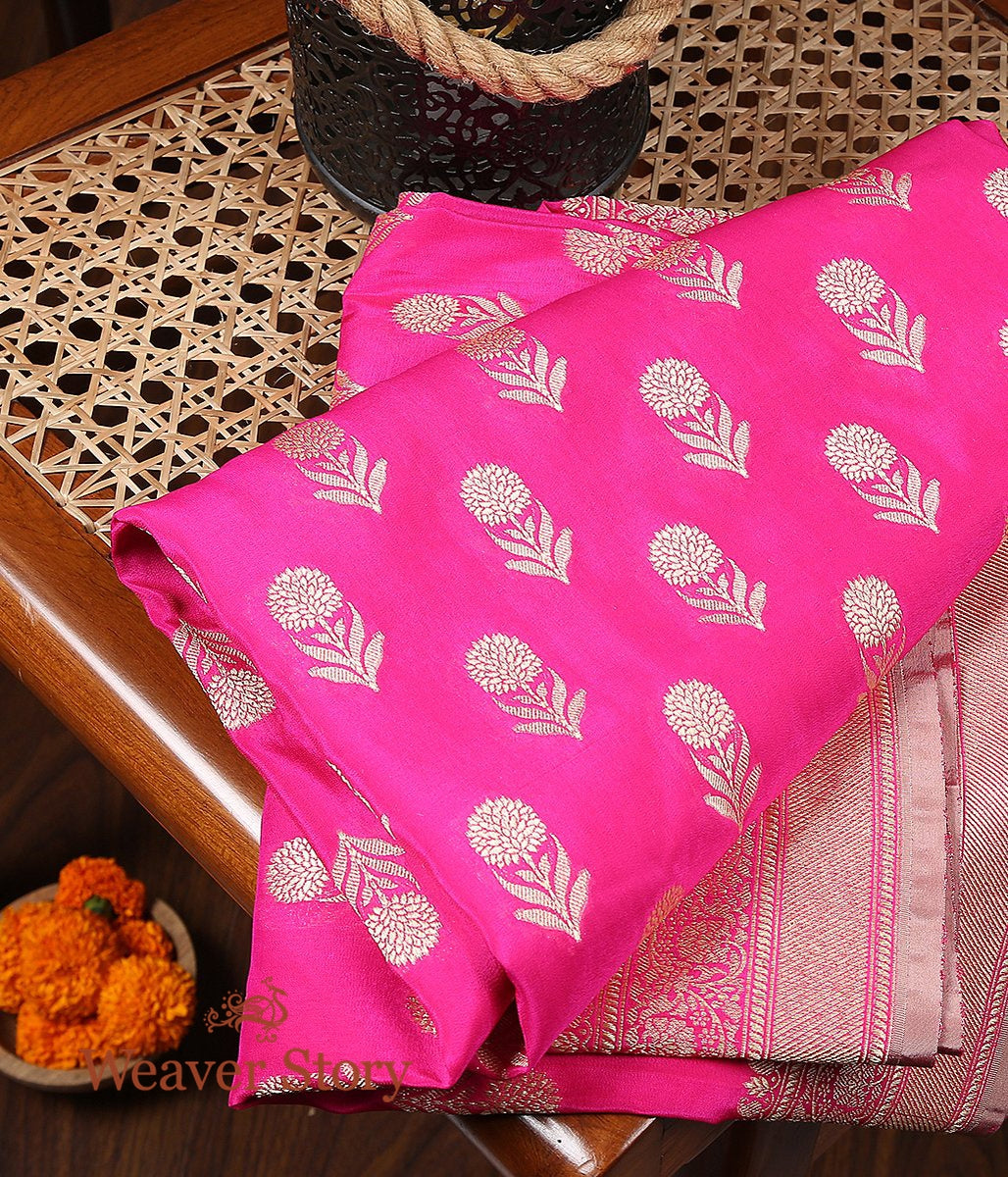 Handloom_Pure_Katan_Georgette_Dupatta_with_Floral_Booti_WeaverStory_01