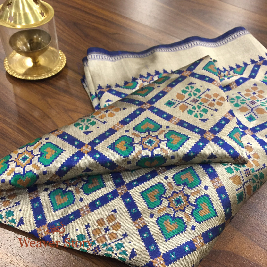 Handloom_Blue_and_Green_Banarasi_Patola_Dupatta_WeaverStory_01