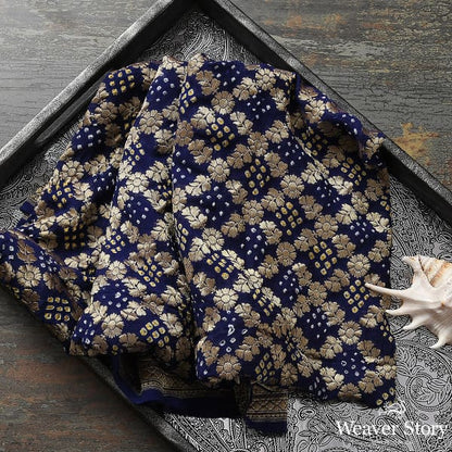 Handwoven_Blue_Banarasi_Bandhej_Dupatta_WeaverStory_01