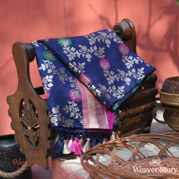 Handwoven_Blue_Meenakari_Jangla_Dupatta_WeaverStory_01