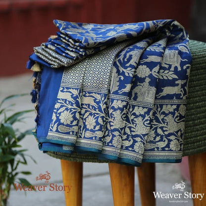 Handwoven_Blue_Shikargah_Dupatta_WeaverStory_01