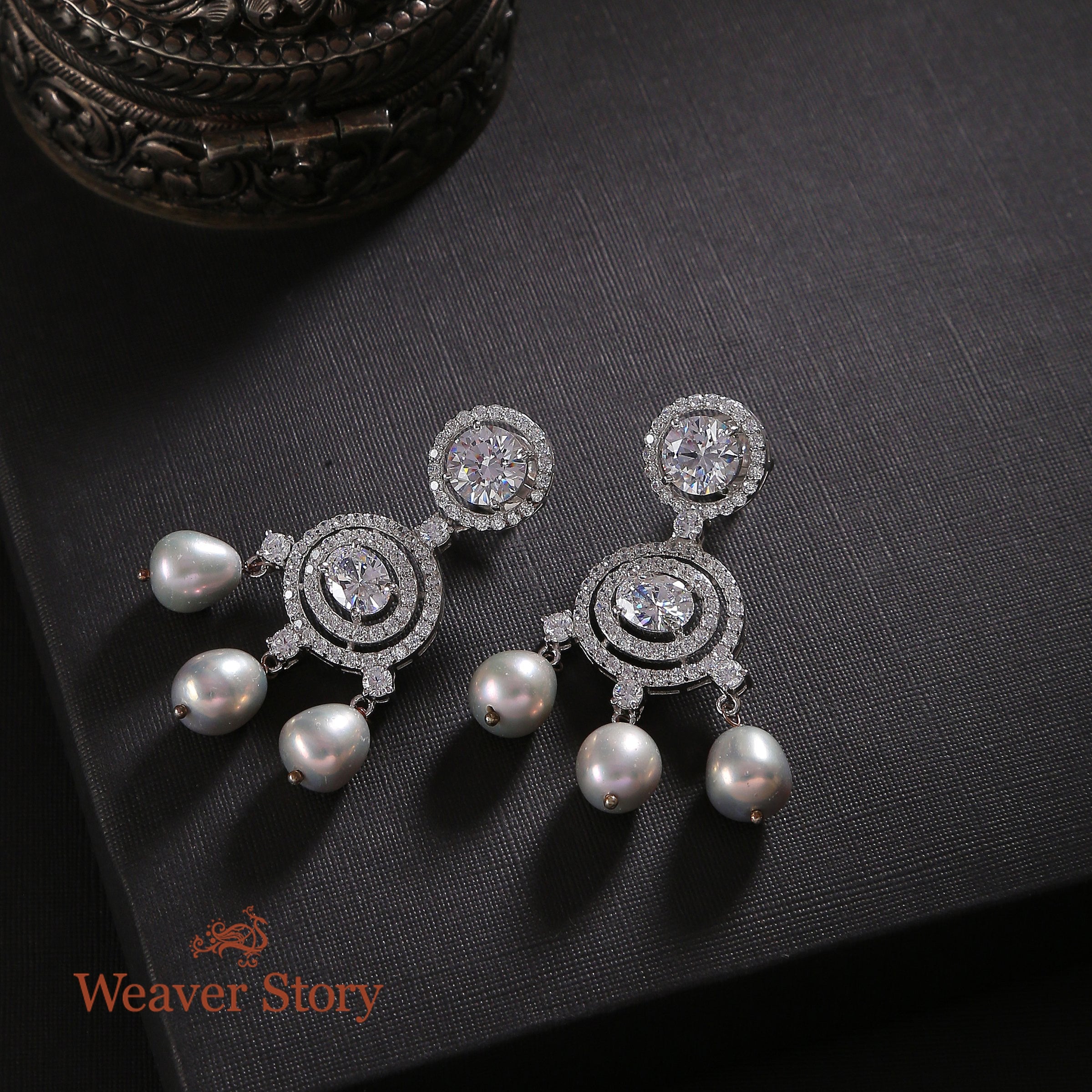 Shahina_Earrings_with_Zircons_Crafted_in_Pure_Silver_WeaverStory_01