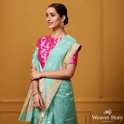 Handwoven_Aqua_Mogra_Ek_Naliya_Boota_Sareee_WeaverStory_01