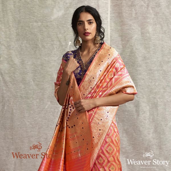 Handwoven_Pink_and_Peach_Kadhwa_Jangla_Tested_Zari_WeaverStory_01