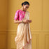 Handwoven_Gold_Tissue_Jangla_Saree_with_Pink_Selvedge_WeaverStory_01