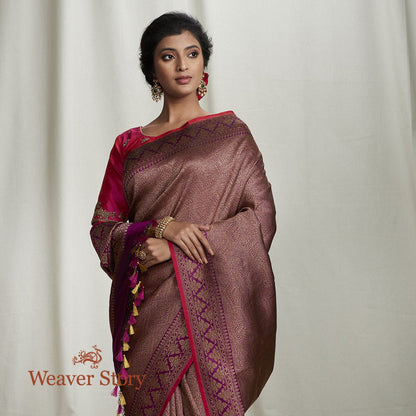 Handwoven_Wine_Antique_Zari_Tanchoi_Saree_WeaverStory_01