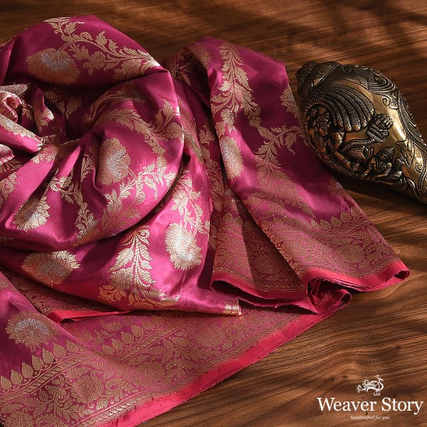 Handwoven_Rose_Pink_Sona_Rupa_Kadhwa_Jangla_Dupatta_WeaverStory_01