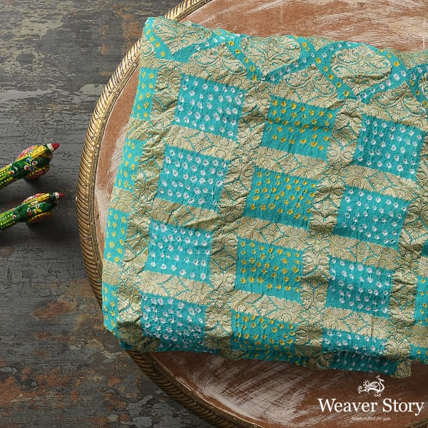 Handwoven_Sea_Green_Banarasi_Bandhej_Dupatta_WeaverStory_01