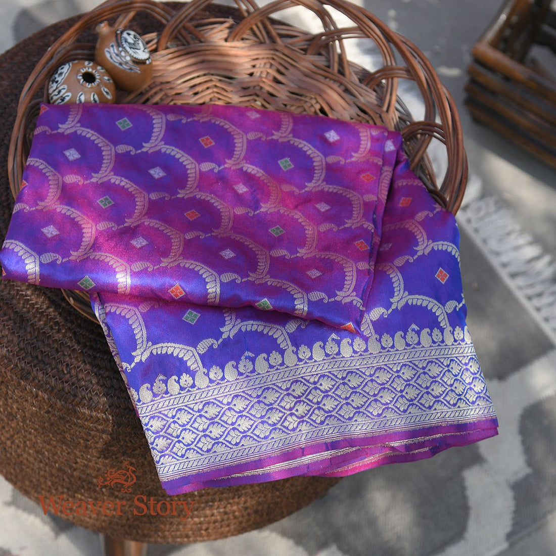 Handloom_Purple_Cutwork_Jangla_Dupatta_WeaverStory_01
