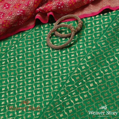 Handloom_Green_Cutwork_Katan_Silk_Kalidar_Banarasi_Lehenga_WeaverStory_01